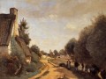 Un camino cerca de Arras al aire libre Romanticismo Jean Baptiste Camille Corot